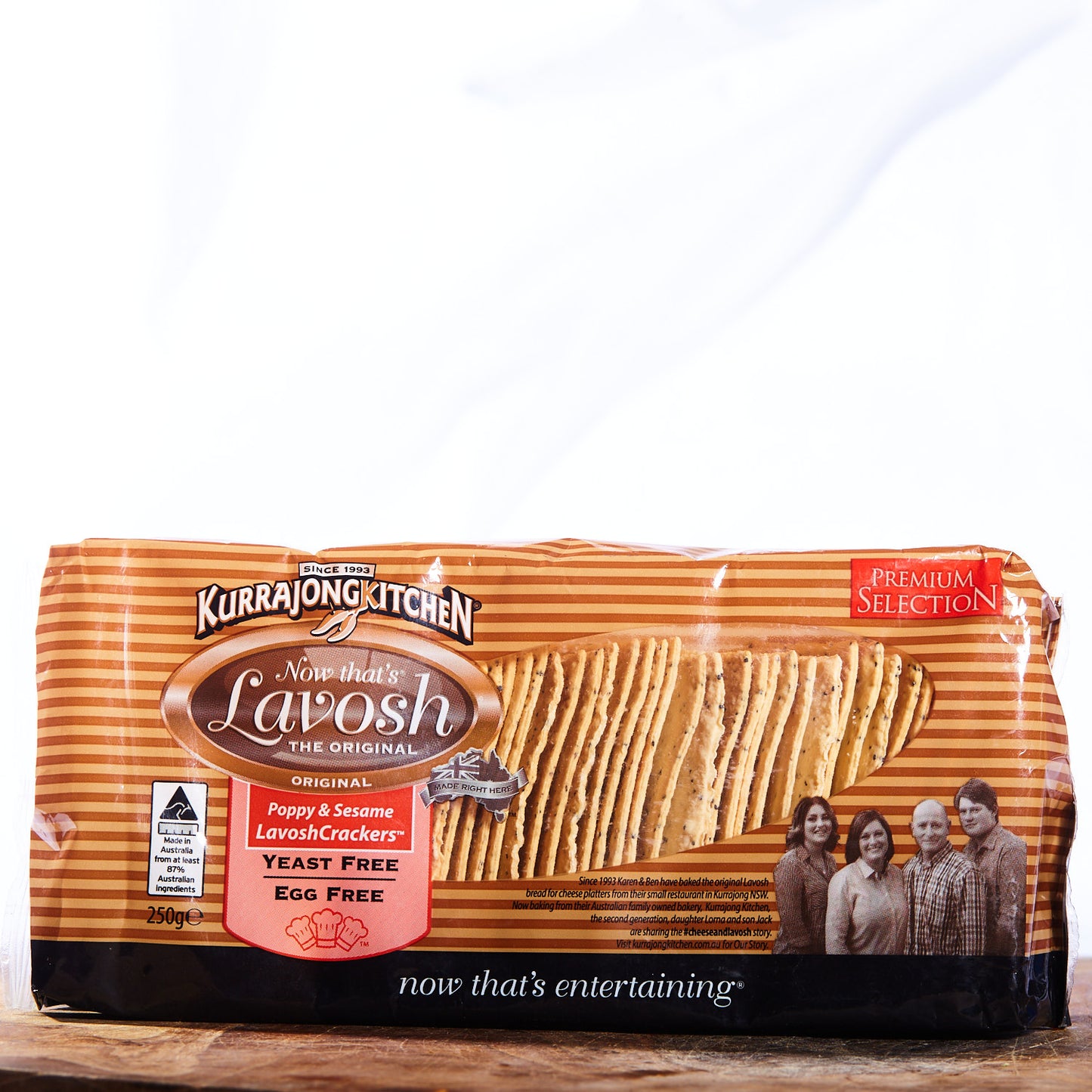 Kurrajong Kitchen Original Poppy & Sesame Lavosh Crackers