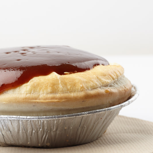 Lather gourmet pies with gourmet Byron Bay Smokey B.B.Q suace. Delicious!