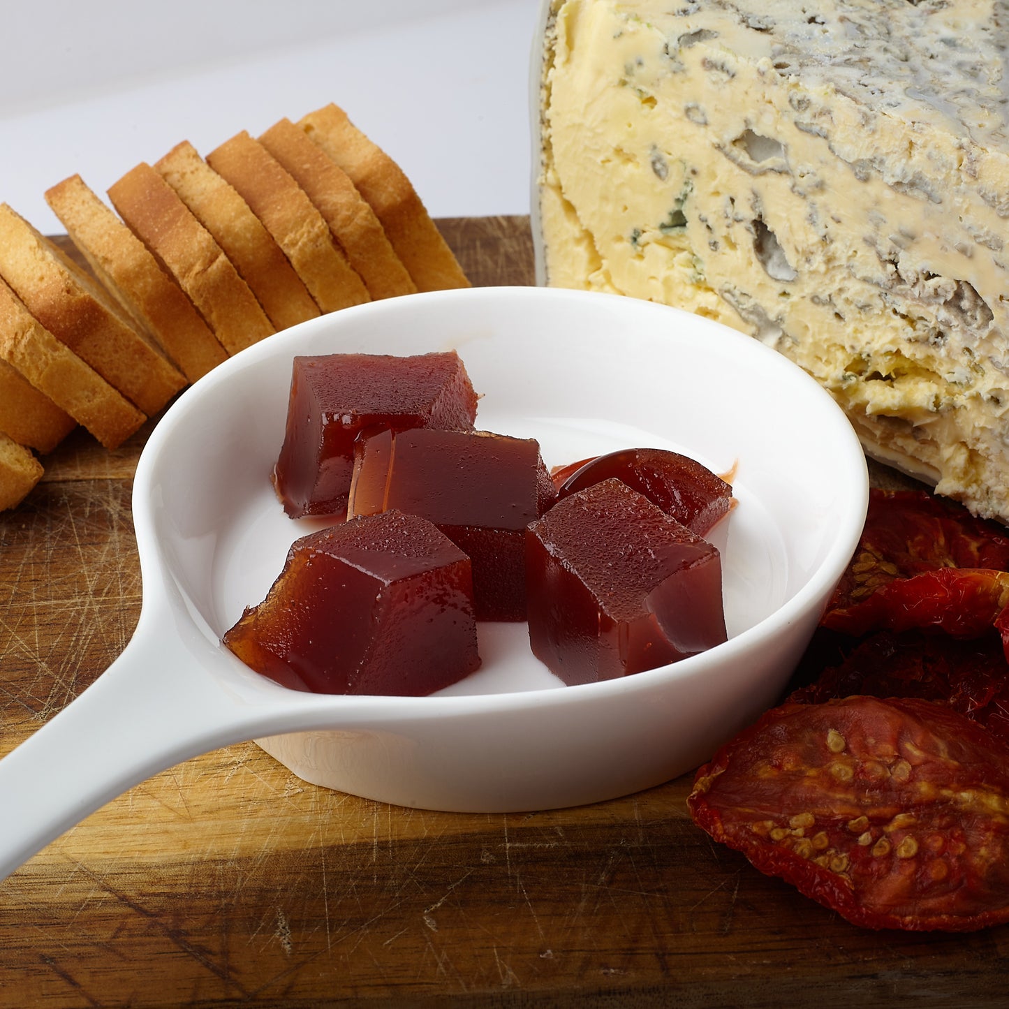 Quince paste made in the Byron goes well on all cheese or veggie boards.